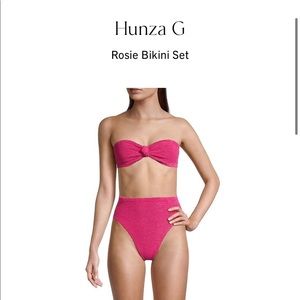Hunza G Brand New With Tags Rosie Bikini Set in Fuchsia